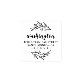 Anpassningsbar Laurel Gren Returadress Stämpel