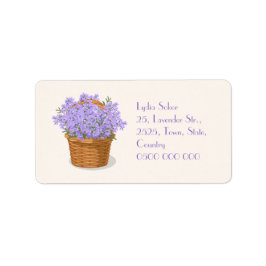 Anpassningsbar Lavender Basket adressetikett