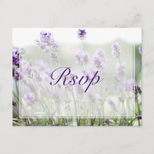 Anpassningsbar Lavender Bohemian Bröllop OSA Postc Inbjudan Vykort