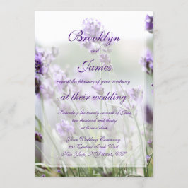 Anpassningsbar Lavender Bohemian bröllopsinbjudnin Inbjudningar