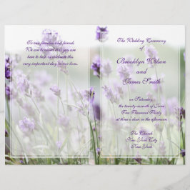 Anpassningsbar Lavender Bohemian Bröllopsprogram F