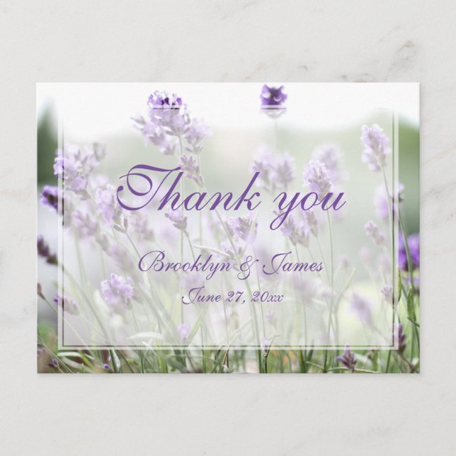 Anpassningsbar Lavender Bohemian Tack Postcards Vykort (Framsida)