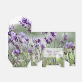 Anpassningsbar Lavender Bohemian Wedding Favor Box Presentaskar
