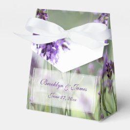 Anpassningsbar Lavender Bohemian Wedding Favor Box Presentaskar