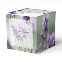 Anpassningsbar Lavender Bohemian Wedding Favor Box