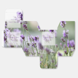 Anpassningsbar Lavender Bohemian Wedding Favor Box Presentaskar