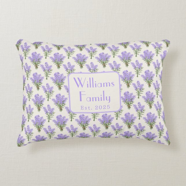 Anpassningsbar Lavender Bunches Prydnadskudde (Framsidan)