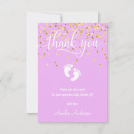 Anpassningsbar Lavender Guld TACK Baby Shower GIRL