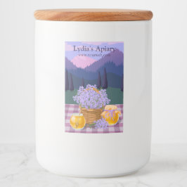 Anpassningsbar Lavender Honung Burk etikett