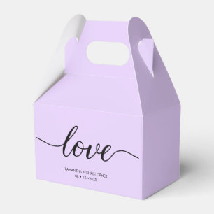 Anpassningsbar Lavender Lila Minimal Kärlek ScrIpt Presentaskar