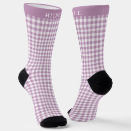 Anpassningsbar Lavender Lila White Checkered Mönst