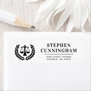 Anpassningsbar Law School Studenten Law Firm Attor Returadress Etikett