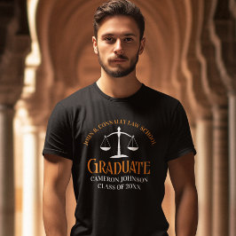 Anpassningsbar Law School Studenten Orange Black T Shirt