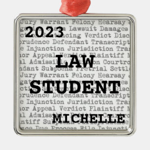 Anpassningsbar Law Student Legal Terminology jul Julgransprydnad Metall