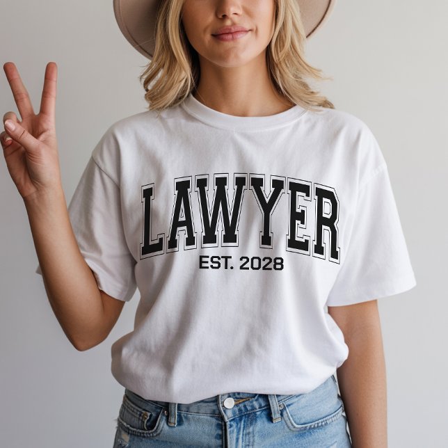 Anpassningsbar Lawyer Shirt, Law School Studenten  T Shirt (lawyer t-shirt, lawyer sweatshirt, law student gift, graduation law gift, legal career gift for her,)