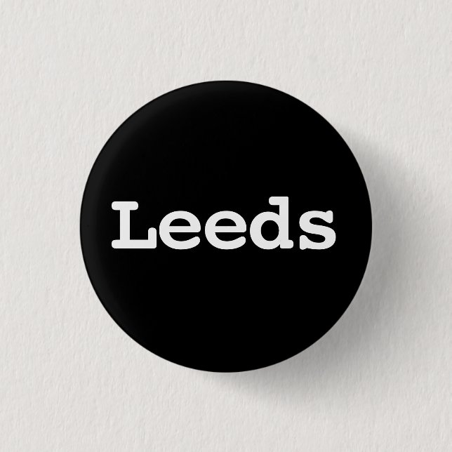 Anpassningsbar Leeds-typografi Knapp (Framsida)