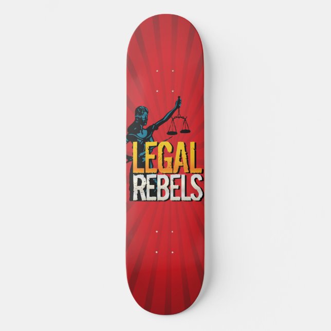Anpassningsbar Legal Rebels Starburst Skateboard (Framsida)