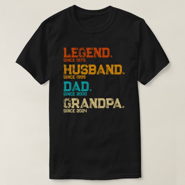 Anpassningsbar Legend Make Pappa Grandpa sedan epi T Shirt (Design framsida)