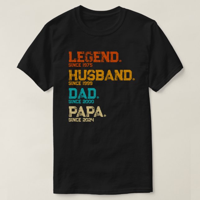 Anpassningsbar Legend Make Pappa Pappa efter Fars  T Shirt (Design framsida)