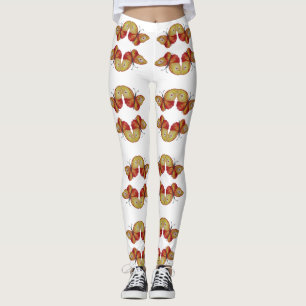 Anpassningsbar Leggings Gult Butterflies