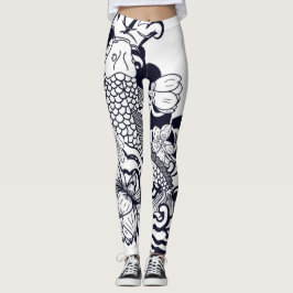 Anpassningsbar Leggings JAPANESE FISH LEGGINGS