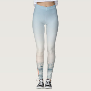 Anpassningsbar Leggings moln med monogram