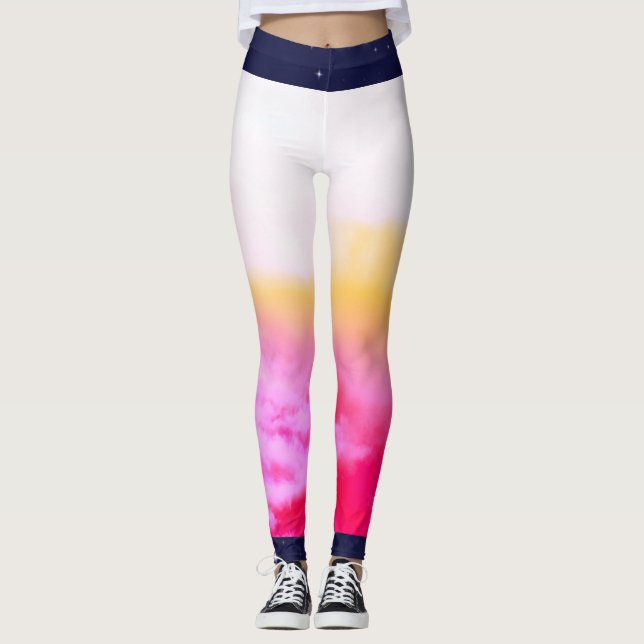 Anpassningsbar Leggings NATT HIMLAR OCH DAYBREAK (Framsida)