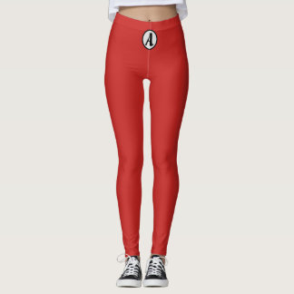 Anpassningsbar Leggings RED with MONOGRAM