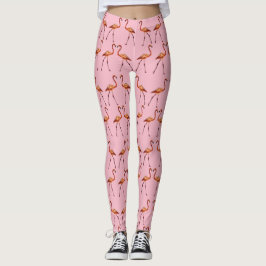 Anpassningsbar Leggings Rosa Flamingo