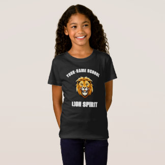 ANPASSNINGSBAR Lejon Mascot | Gult Guld - Skolskol T Shirt