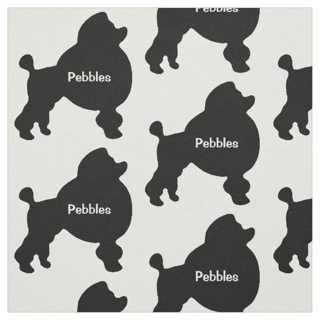 Anpassningsbar Leksak Pudel Hund Silhouette Tyg (Provkarta)