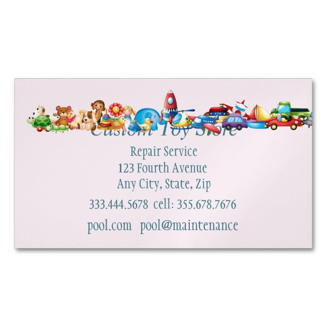 Anpassningsbar Leksak Shop-Affärskortet Magnetiska Visitkort (Framsida)