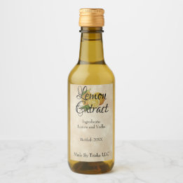 Anpassningsbar Lemon Extract Oil Label Small Busin Vinetikett