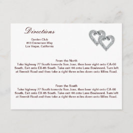 Anpassningsbar Lemon Hearts-riktningskort Tilläggskort