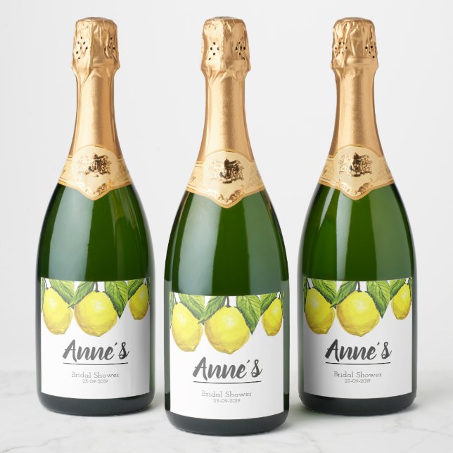 Anpassningsbar Lemon Möhippa Tema Vattenfärg (Flaskor)