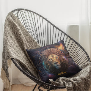 Anpassningsbar Leo Zodiac Horoscope Fantasy Sol Si Kudde
