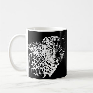 Anpassningsbar Leopard Ansikte Animals Pop Art-mal Kaffemugg
