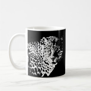 Anpassningsbar Leopard Ansikte Animals Trendig Mal Kaffemugg