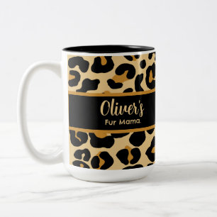 Anpassningsbar Leopard Classid Modern Print Mors d Två-Tonad Mugg