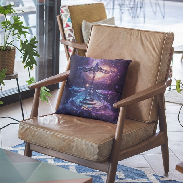 Anpassningsbar Libra Zodiac Horoscope Fantasy Sol  Kudde (Skapare uppladdad)