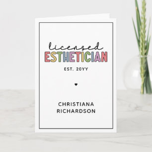Anpassningsbar Licensed Esthetician Cosmetolog Kort