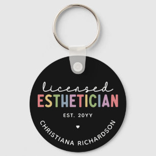 Anpassningsbar Licensed Esthetician Cosmetolog Nyckelring