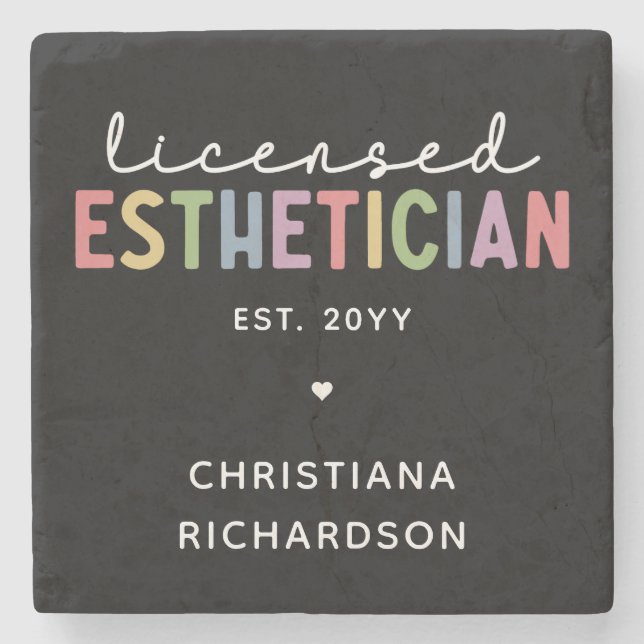 Anpassningsbar Licensed Esthetician Cosmetolog Stenunderlägg (Framsidan)