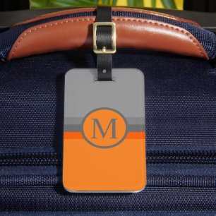Anpassningsbar Light Grått Mörk Orange  Färg block Bagagebricka