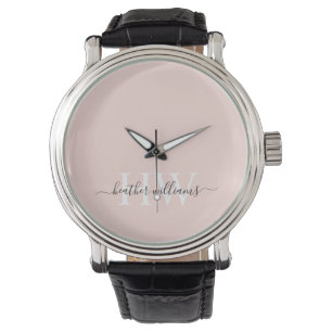 Anpassningsbar Light Mft Pastel Solid Rosa White M Armbandsur