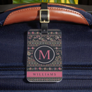 Anpassningsbar Light Mörk Grått Rosa Black Aztec M Bagagebricka