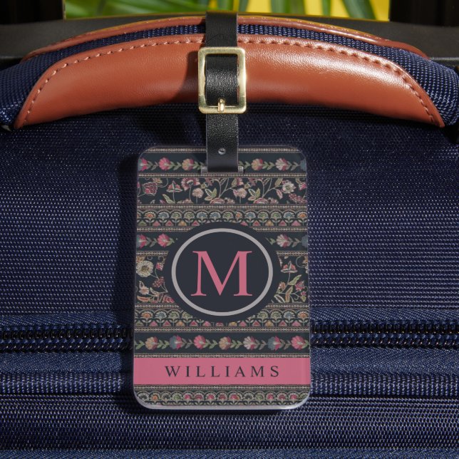 Anpassningsbar Light Mörk Grått Rosa Black Aztec M Bagagebricka (Framsida Insitu 2)