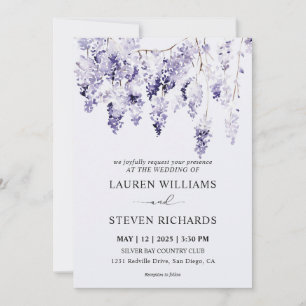Anpassningsbar Light Soft Lavender Lila Bunch Bröl Inbjudningar