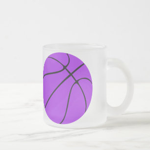 Anpassningsbar Lila Basketball Team Coach/Player S Frostad Glasmugg