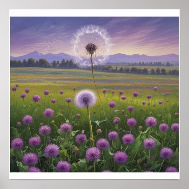 Anpassningsbar Lila Daffodils Wall Poster (Framsidan)